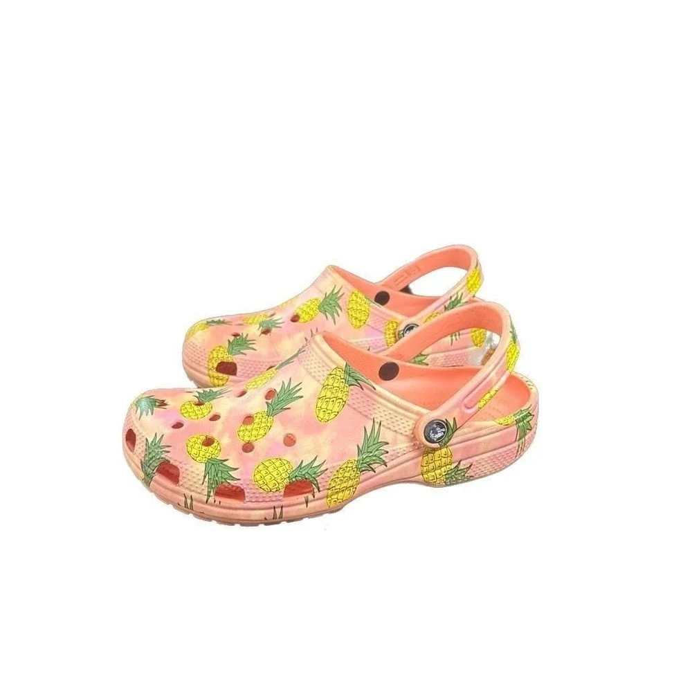 Crocs Classic Retro Resort Clog Papaya Pineapple Multi, Size 9M  11W